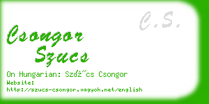 csongor szucs business card